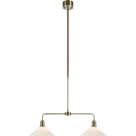 Markslöjd Lampada a sospensione Vela, ottone anticato e vetro, 75 cm