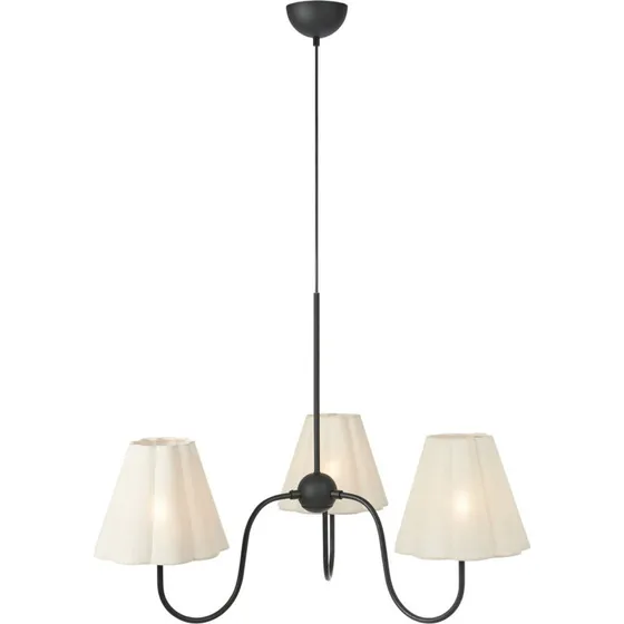 Markslöjd Lampada a sospensione Veya, lino beige, Ø 90 cm, E14