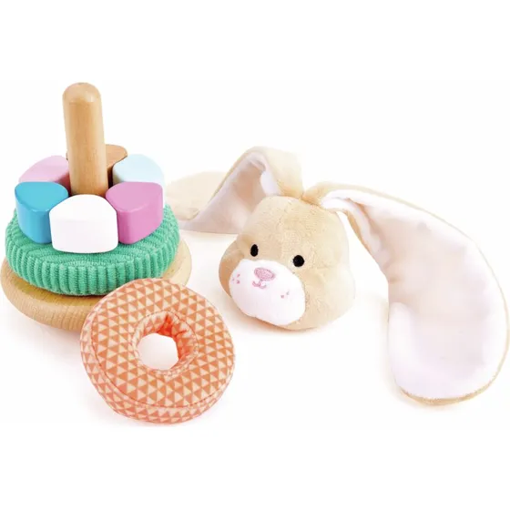 Coniglio Impilabile in Legno e Tessuto