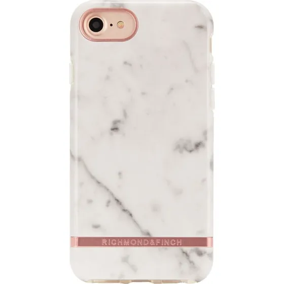 Richmond & Finch Custodia iPhone 6/7/8 Marmo Bianco e Oro Rosa
