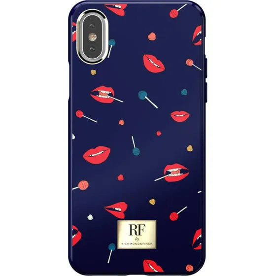 Richmond & Finch Custodia iPhone X/Xs Candy Lips Blu