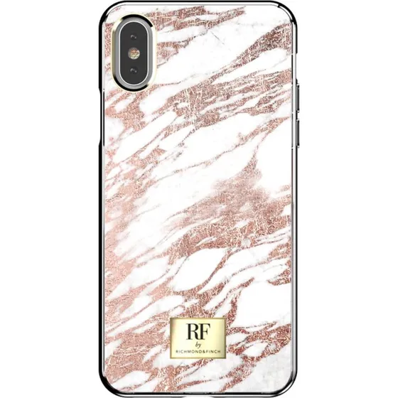 Richmond & Finch Custodia Marmorizzata Oro Rosa per iPhone X/Xs