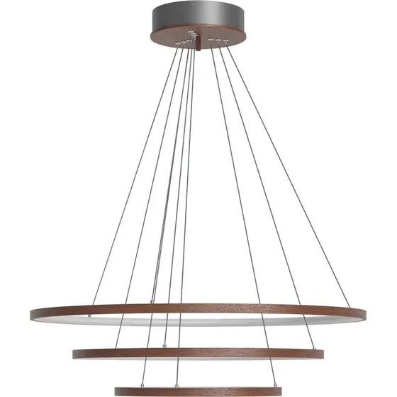 By Rydéns Lampada LED a sospensione Trione, noce, Ø 80 cm