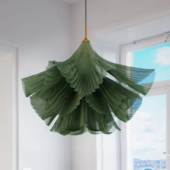 Lampada a sospensione Juliette By Rydéns, Verde, Tulle e Metallo