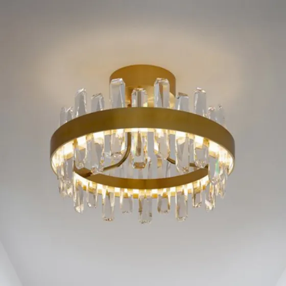 By Rydéns Plafoniera LED Triumph Ottone e Vetro Ø 50 cm