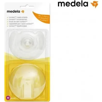 Medela Schermi per Capezzoli in Silicone con Custodia - Taglia M