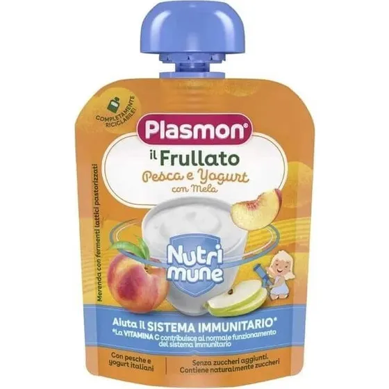 Plasmon Nutri-Mune Pesca, Mela e Yogurt 85g