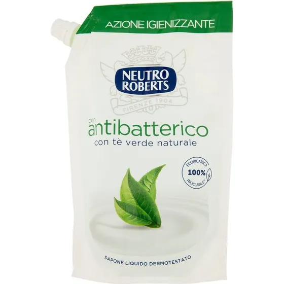 Neutro Roberts Sapone Mani Liquido Antibatterico Tè Verde 400 ml