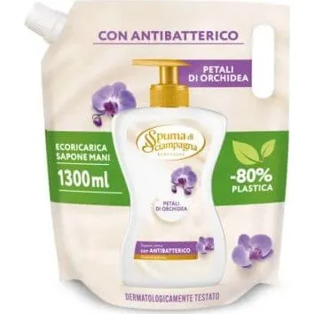 Spuma di Sciampagna Sapone Crema Orchidea Ecoricarica 1300 ml