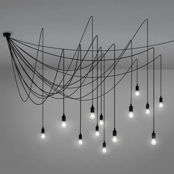 Lampada a Sospensione Seletti Maman Trasparente con 14 Luci LED