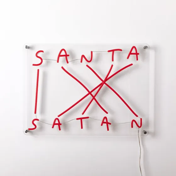 Seletti Santa-Satan Lampada da Parete LED Rossa
