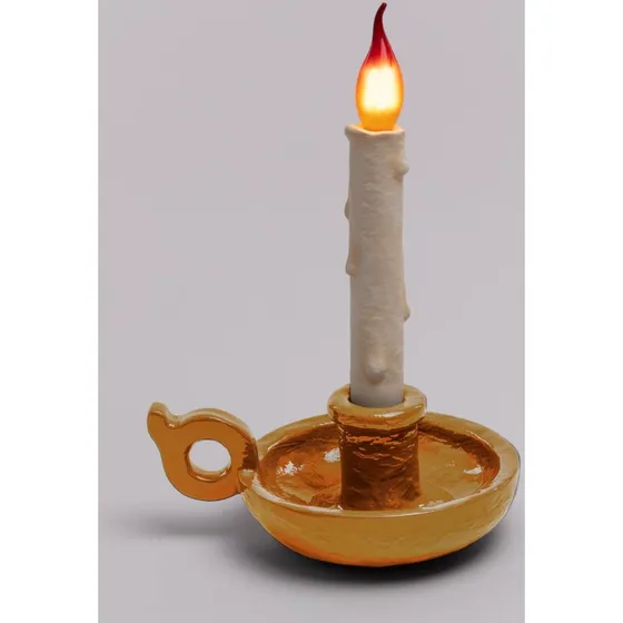 Lampada da tavolo SELETTI Bugia Blow ToGo Gold