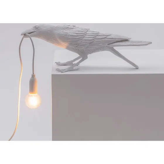 Seletti Bird Lamp Lampada da Tavolo Bianca Design Marcantonio