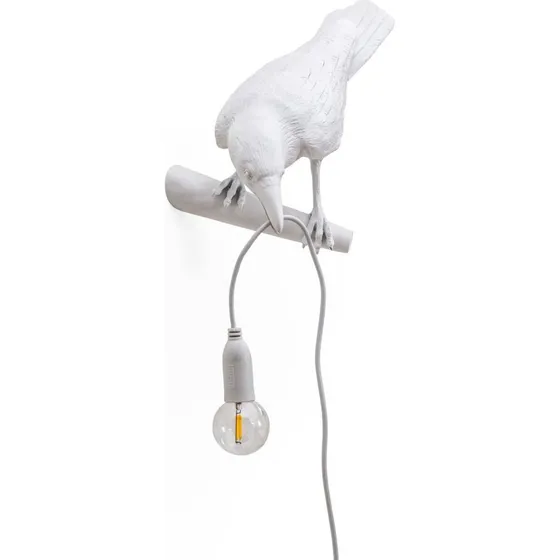 Seletti Bird Lamp Looking Left Applique da Parete Bianca