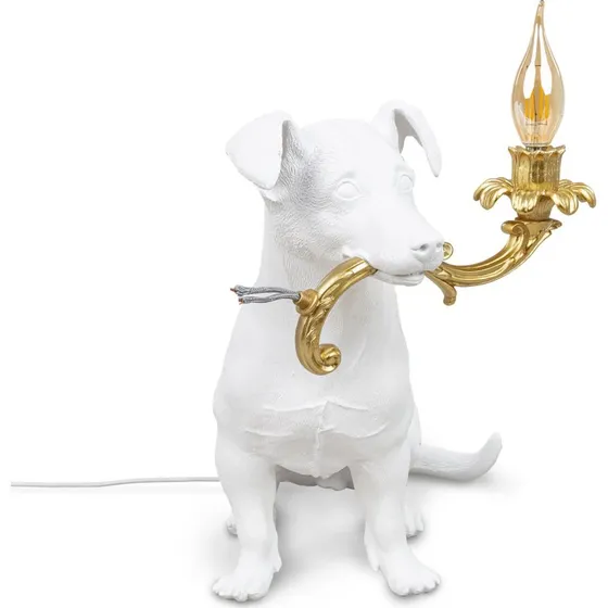 Seletti Rio Lampada da Tavolo con Cane e Lampada a Candela