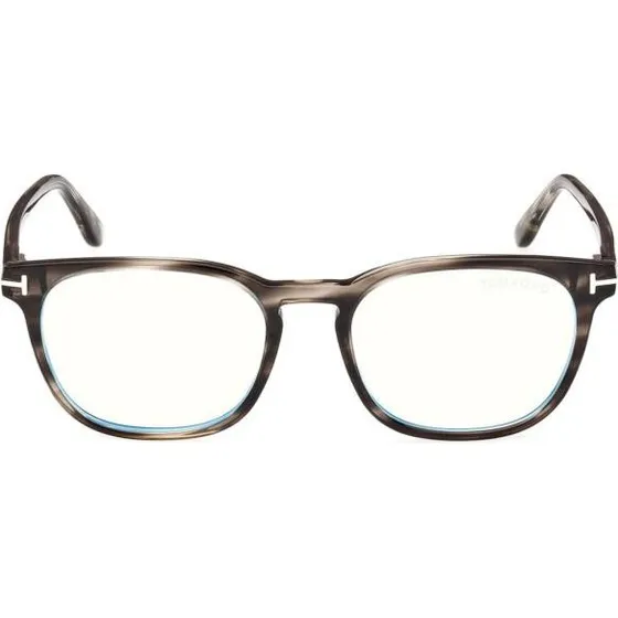 Tom Ford FT5868-B Blue Block Occhiali da Vista Uomo Grigio Squadrati