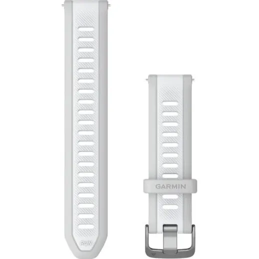 Cinturino Garmin Quick Release 20 mm in Silicone - Bianco e Grigio