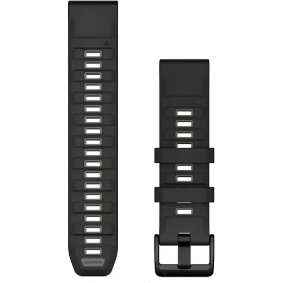 Cinturino Garmin QuickFit® 22 in Silicone - Nero e Grigio