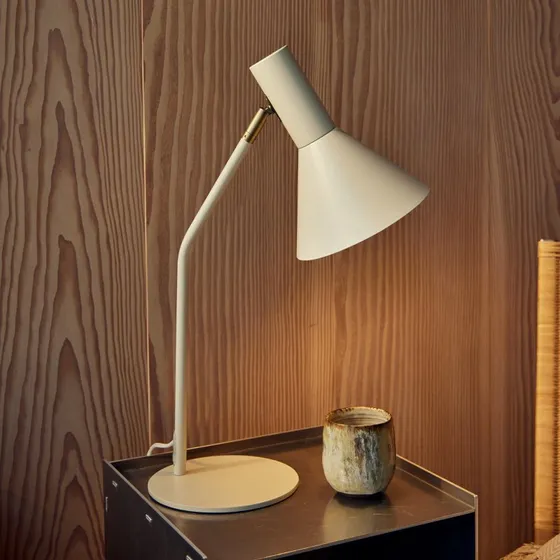 FRANDSEN Lampada da tavolo Lyss beige in metallo, E27