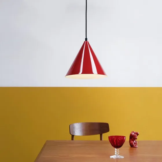 Dyberg Larsen Ron Lampada a sospensione rosso scuro lucido