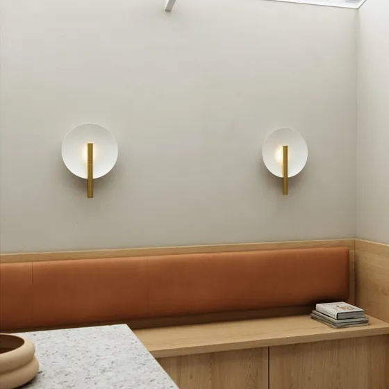Applique Nordlux Furiko in Ottone Spazzolato e Bianco