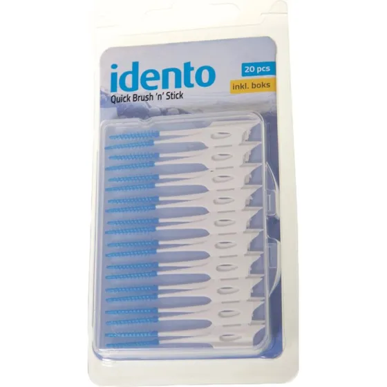 Idento Quick Brush´n´stick con Travelboks (Blu) - 20 pezzi