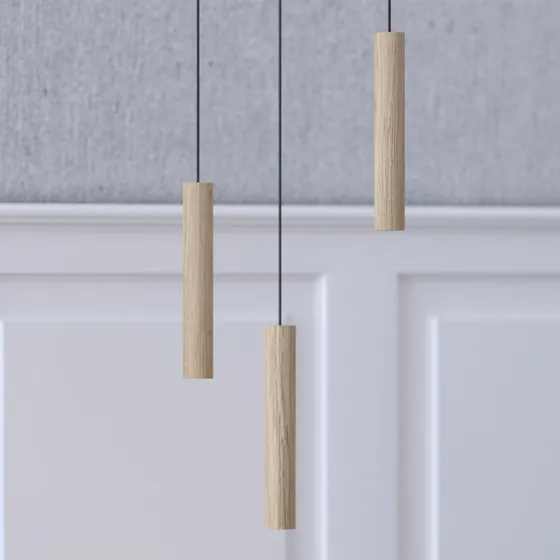 UMAGE Chimes Tall Lampada a Sospensione in Rovere Massiccio