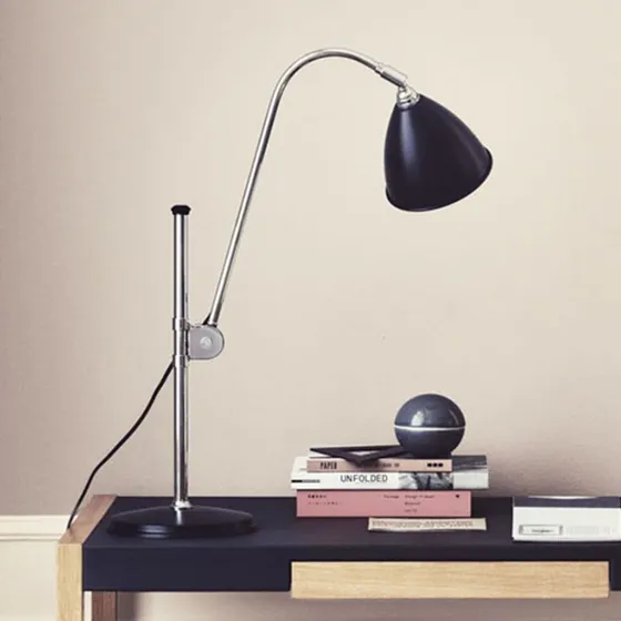 GUBI Bestlite BL1 Lampada da Tavolo Cromo/Nero