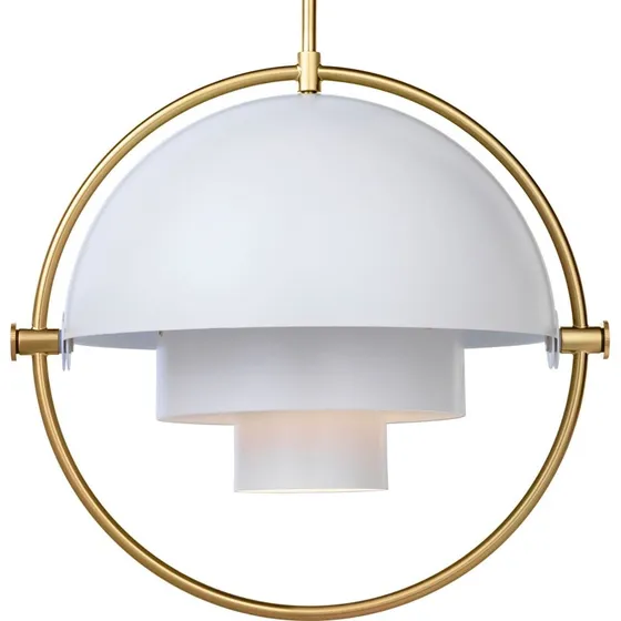 Gubi Multi-Lite Lampada a Sospensione Ø36 Ottone e Bianco