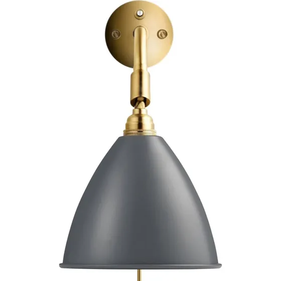 Gubi Applique Bestlite BL7 Grigio/Ottone Ø 16 cm