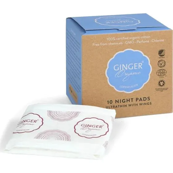 Ginger Organic Assorbenti Notte Biologici, 10 pz