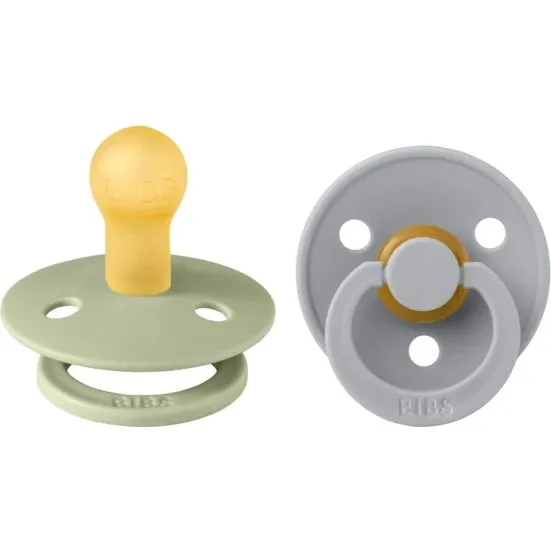 Set 2 Ciucci BIBS Tettarella Tonda Color Salvia e Nuvola + Bavaglini
