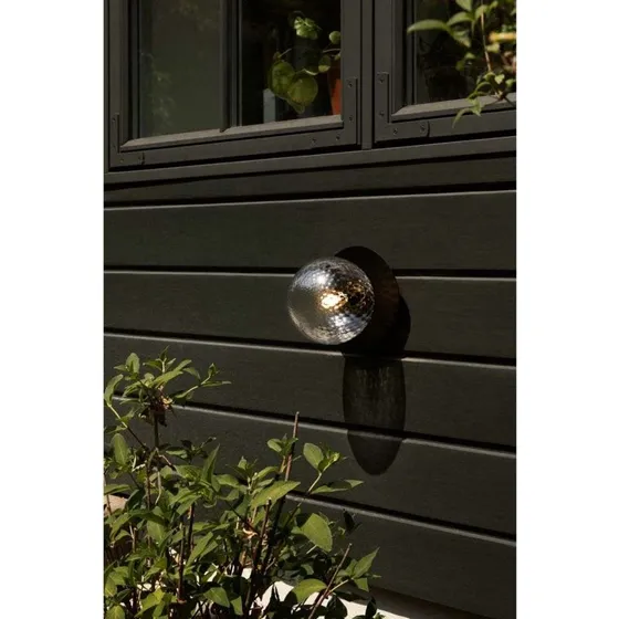 Nuura Applique da esterno Liila, Nero/Trasparente, Ø 16 cm
