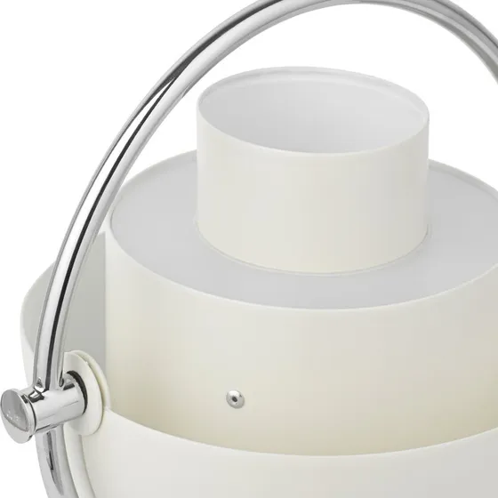 Gubi Multi-Lite Lampada da tavolo ricaricabile, Cromo/Bianco, 30 cm