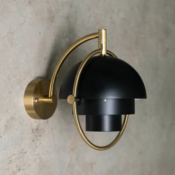 Gubi Applique Multi-Lite Nera in Metallo G9