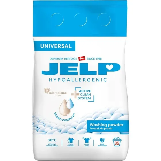 Jelp Detersivo Ipoallergenico Universale in Polvere, 2,1 kg