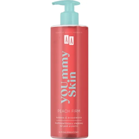 AA Yoummy Skin Gel Doccia Multinidratante alla Pesca, 400 ml