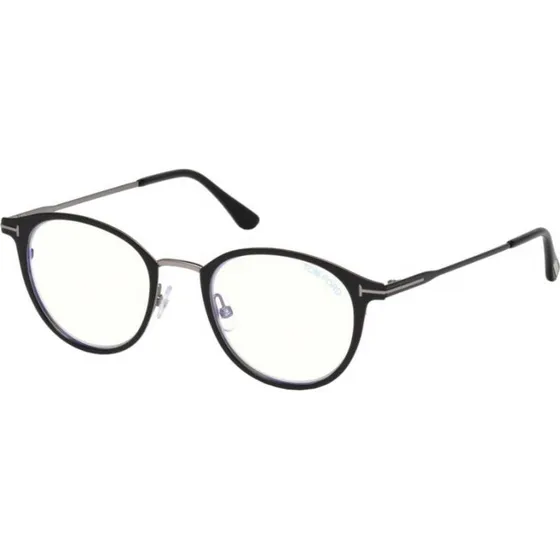 Tom Ford FT 5528-B Blue Block Occhiali da Vista Rotondi Nero