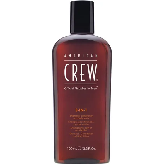 American Crew 3-in-1 Shampoo Balsamo e Bagnoschiuma 100 ml