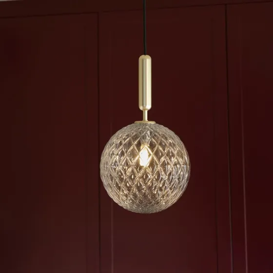 Nuura Miira 1 Large Lampada a Sospensione Ottone e Vetro Trasparente