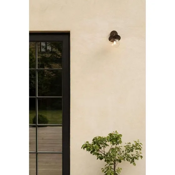 Nuura Liila Applique da esterno Nero/Trasparente IP54