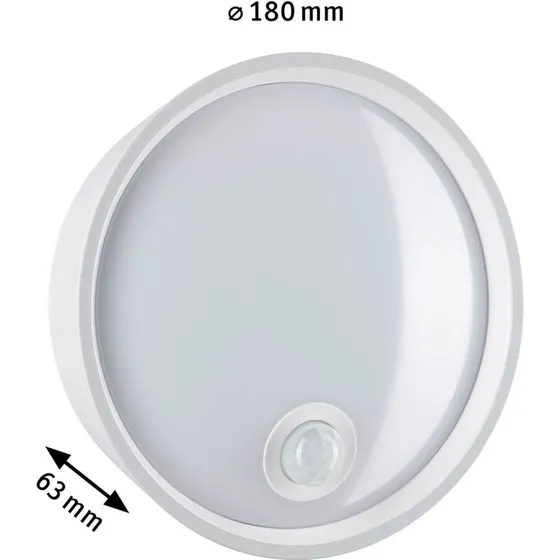 Paulmann Applique da Esterno Platomo con Sensore SWR Bianco