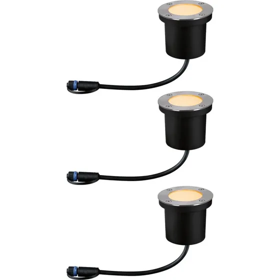 Paulmann Plug & Shine Set 3 Faretti a Incasso LED IP67 Antracite