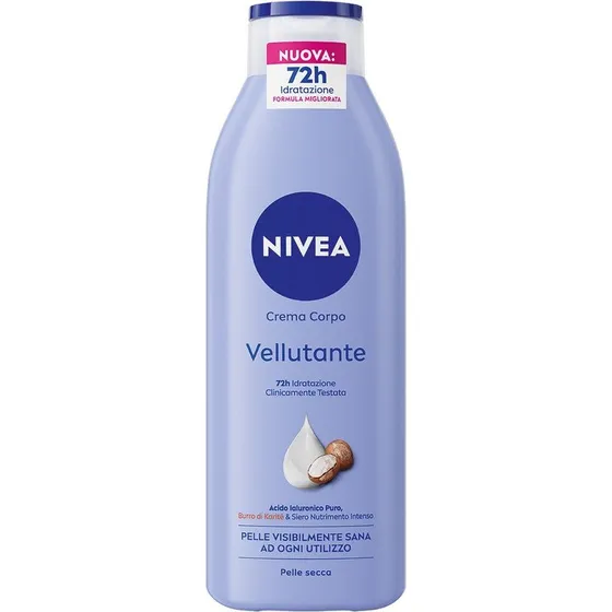 Nivea Crema Corpo Vellutante Idratante 72h per Pelle Secca 250 ml