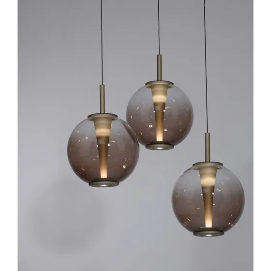 Lampada LED a sospensione E-Infinity Bronzo/Ambra Ø 50 cm CCT