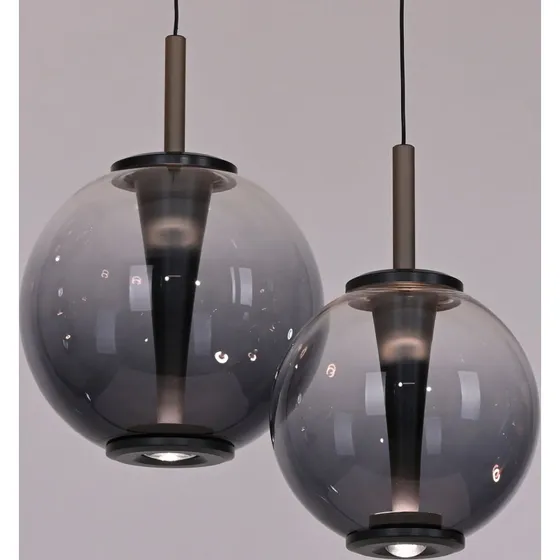 Lampada LED a sospensione E-Infinity Grigio Fumo Ø 50 cm CCT
