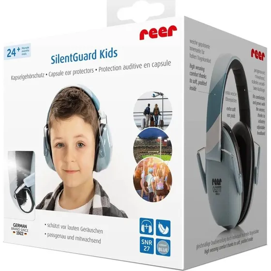 Reer Cuffie Antirumore SilentGuard Kids Blu per Bambini +5 Anni
