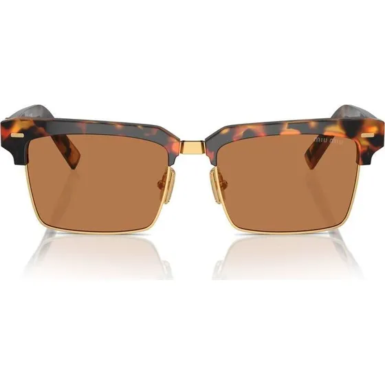 Miu Miu SMU 10ZS Occhiali da Sole Squadrati Avana Marrone 54mm