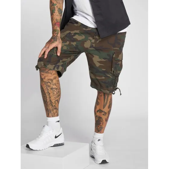 Pantaloncini Cargo Brandit Mimetici in Cotone con Zip