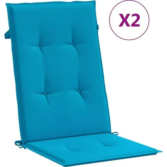 vidaXL Cuscini per Sedie 2 pz Blu 120x50x3 cm